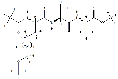 4-(Methoxymethylphosphinyl)-N-(trifluoroacetyl)-L-Abu-L-Ala-L-Ala-OMe Struktur