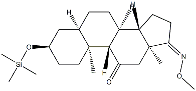 3α-(Trimethylsiloxy)-17-(methoxyimino)-5β-androstan-11-one Struktur