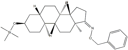 3α-(Trimethylsiloxy)-5α-androstan-17-one O-benzyl oxime Struktur