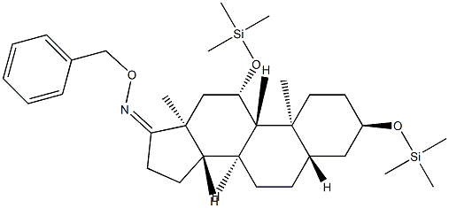 3α,11β-Bis(trimethylsiloxy)-5α-androstan-17-one O-benzyl oxime Struktur