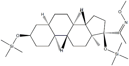 3α,17-Bis(trimethylsiloxy)-5β-pregnan-20-one O-methyl oxime Struktur