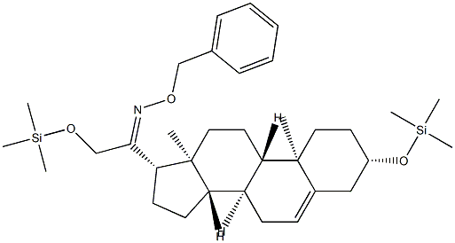 3β,21-Bis(trimethylsiloxy)pregn-5-en-20-one O-benzyl oxime Struktur