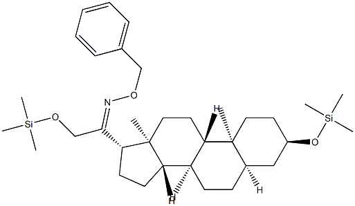 3α,21-Bis(trimethylsiloxy)-5β-pregnan-20-one O-benzyl oxime Struktur