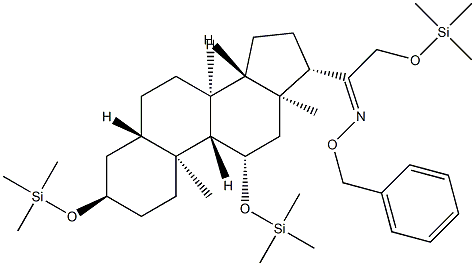 3α,11β,21-Tris(trimethylsiloxy)-5α-pregnan-20-one O-benzyl oxime Struktur