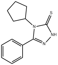 4-cyclopentyl-5-phenyl-4H-1,2,4-triazole-3-thiol Struktur