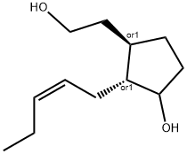 Cyclopentaneethanol, 3-hydroxy-2-(2Z)-2-pentenyl-, (1R,2R)-rel- (9CI) Struktur