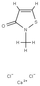 2-Methyl-3(2H)-isothiazolone, calcium chloride complex Struktur