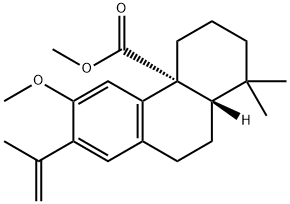 12-Methoxy-13-(1-methylvinyl)podocarpa-8,11,13-trien-20-oic acid methyl ester Struktur