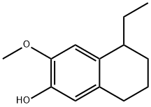 2-Naphthalenol,5-ethyl-5,6,7,8-tetrahydro-3-methoxy-(9CI) Struktur