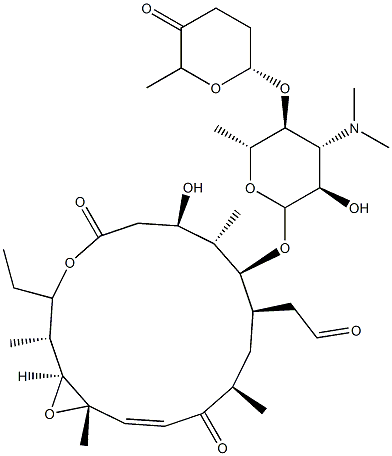 4'-O-(Tetrahydro-6-methyl-5-oxo-2H-pyran-2-yl)Cirramycin A1 Struktur