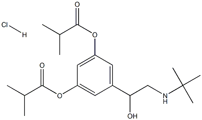 (±)-5-[2-[(1,1-dimethylethyl)amino]-1-hydroxyethyl]-1,3-phenylene bisisobutyrate hydrochloride   Struktur