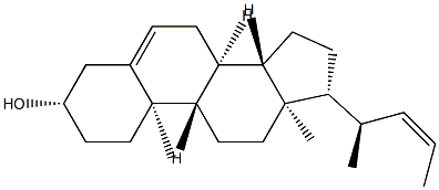 (3β,22Z)-Chola-5,22-dien-3-ol Struktur