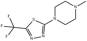 1-METHYL-4-(S-TRIFLUOROMETHYL-[1,3,4]THIODIAZOL-Z-YL)PIPERAZINE Struktur