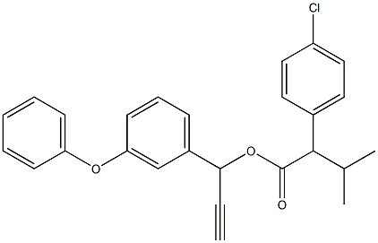 4-Chloro-α-(1-methylethyl)benzeneacetic acid 1-(3-phenoxyphenyl)-2-propynyl ester Struktur