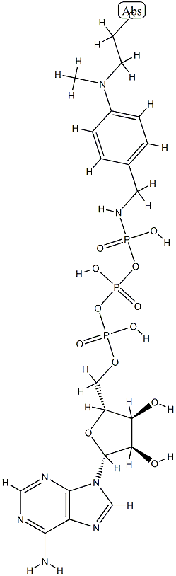 ATP-gamma-4-(N-2-chloroethyl-N-methylamino)benzylamidate Struktur