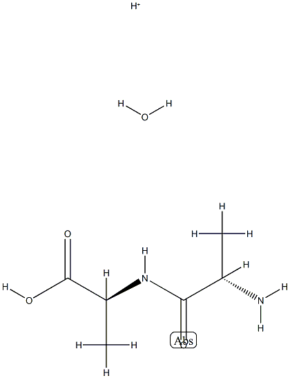 L-Alanine, L-alanyl-, conjugate monoacid, monohydrate (9CI) Struktur