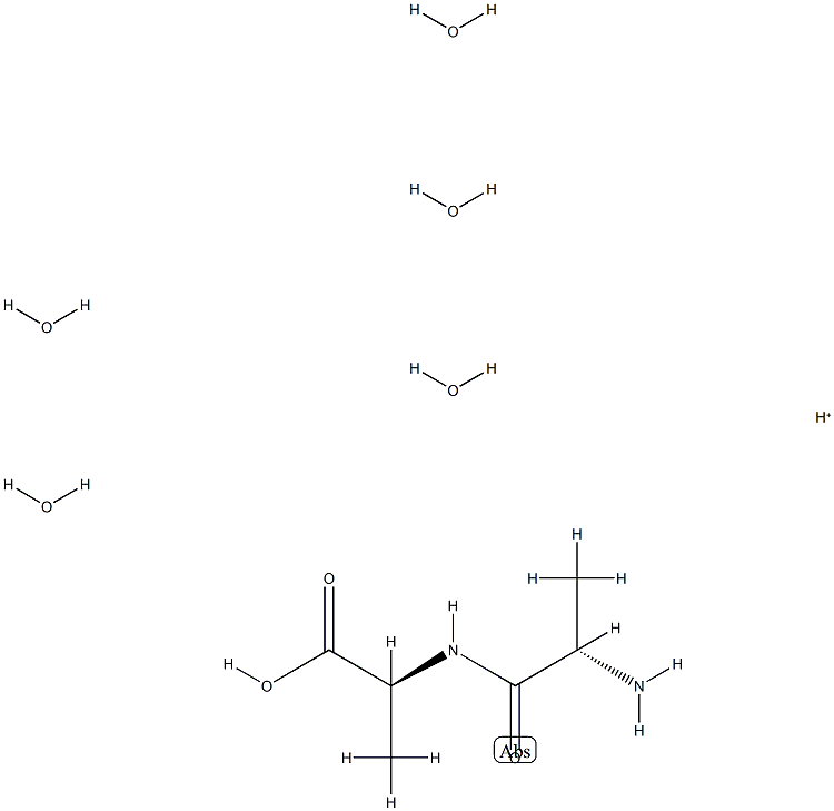 L-Alanine, L-alanyl-, conjugate monoacid, pentahydrate (9CI) Struktur