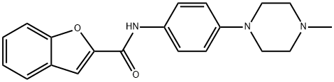 2-Benzofurancarboxamide,N-[4-(4-methyl-1-piperazinyl)phenyl]-(9CI) Struktur