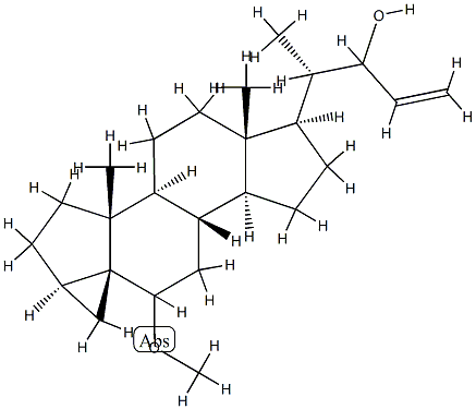 6-Methoxy-3α,5-cyclo-5α-chol-23-en-22-ol Struktur