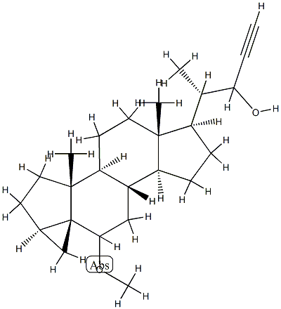 6-Methoxy-3α,5-cyclo-5α-chol-23-yn-22-ol Struktur