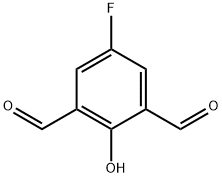 1,3-Benzenedicarboxaldehyde, 5-fluoro-2-hydroxy- Struktur