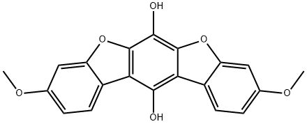 3,9-Dimethoxybenzo[1,2-b:5,4-b']bisbenzofuran-6,12-diol Struktur