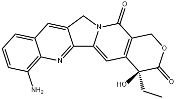 (4S)-4α-Ethyl-4-hydroxy-7-amino-1H-pyrano[3',4':6,7]indolizino[1,2-b]quinoline-3,14(4H,12H)-dione Struktur