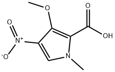 1H-Pyrrole-2-carboxylicacid,3-methoxy-1-methyl-4-nitro-(9CI) Struktur