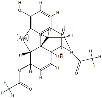 N,6-diacetylnormorphine Struktur