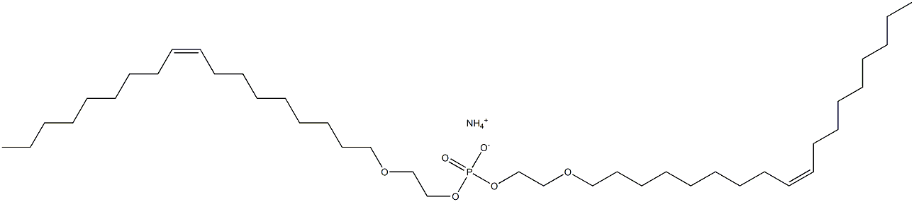 Poly(oxy-1,2-ethanediyl), .alpha.-(9Z)-9-octadecenyl-.omega.-hydroxy-, phosphate, ammonium salt Struktur