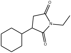 2,5-Pyrrolidinedione,3-cyclohexyl-1-ethyl-(9CI) Struktur