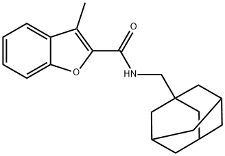 2-Benzofurancarboxamide,3-methyl-N-(tricyclo[3.3.1.13,7]dec-1-ylmethyl)-(9CI) Struktur