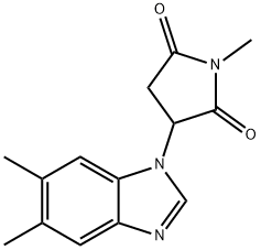 2,5-Pyrrolidinedione,3-(5,6-dimethyl-1H-benzimidazol-1-yl)-1-methyl-(9CI) Struktur