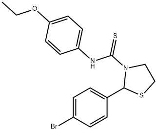 3-Thiazolidinecarbothioamide,2-(4-bromophenyl)-N-(4-ethoxyphenyl)-(9CI) Struktur