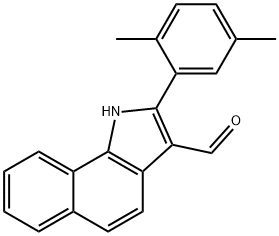 1H-Benz[g]indole-3-carboxaldehyde,2-(2,5-dimethylphenyl)-(9CI) Struktur