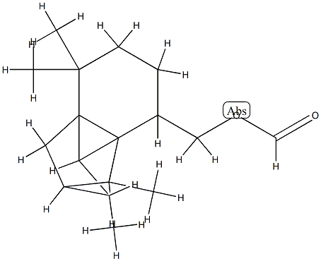 octahydro-7,7,8,8-tetramethyl-2,3b-methano-3bH-cyclopenta[1,3]cyclopropa[1,2]benzene-4-methyl formate Struktur