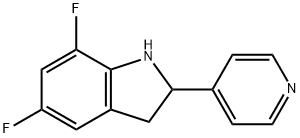 1H-Indole,5,7-difluoro-2,3-dihydro-2-(4-pyridinyl)-(9CI) Struktur