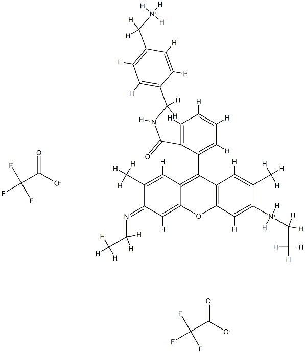 N-[4-(氨基甲基)芐基]若丹明6G-酰胺雙(三氟乙酸鹽), 591742-78-8, 結(jié)構(gòu)式