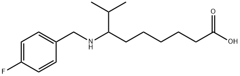 (±)-7-[[(4-fluorophenyl)methyl]amino]-8-methylnonan-1-oic acid Struktur