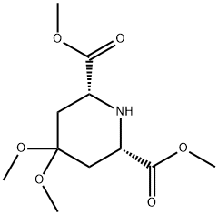 4,4-Dimethoxy-2β,6α-piperidinedicarboxylic acid dimethyl ester Struktur