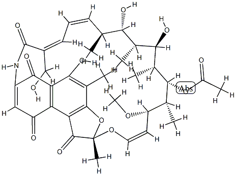 1,4-Dideoxy-30-hydroxy-1,4-dioxorifamycin Struktur