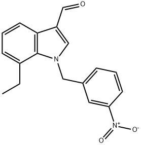 1H-Indole-3-carboxaldehyde,7-ethyl-1-[(3-nitrophenyl)methyl]-(9CI) Struktur