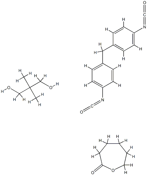 2-Oxepanone, polymer with 2,2-dimethyl-1,3-propanediol and 1,1'-methylenebis[4-isocyanatobenzene] Struktur