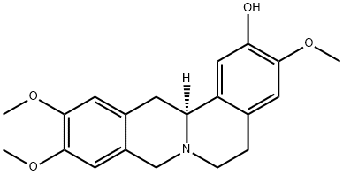 (13aS)-5,8,13,13aα-Tetrahydro-3,10,11-trimethoxy-6H-dibenzo[a,g]quinolizin-2-ol Struktur