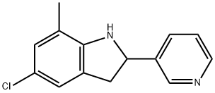 1H-Indole,5-chloro-2,3-dihydro-7-methyl-2-(3-pyridinyl)-(9CI) Struktur