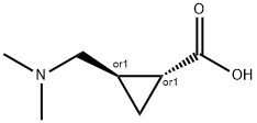 Cyclopropanecarboxylic acid, 2-[(dimethylamino)methyl]-, (1R,2R)-rel- (9CI) Struktur