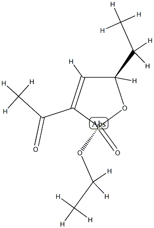 Ethanone, 1-[(2R,5R)-2-ethoxy-5-ethyl-2,5-dihydro-2-oxido-1,2-oxaphosphol-3-yl]-, rel- (9CI) Struktur