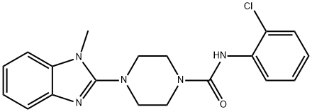 1-Piperazinecarboxamide,N-(2-chlorophenyl)-4-(1-methyl-1H-benzimidazol-2-yl)-(9CI) Struktur