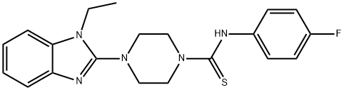 1-Piperazinecarbothioamide,4-(1-ethyl-1H-benzimidazol-2-yl)-N-(4-fluorophenyl)-(9CI) Struktur