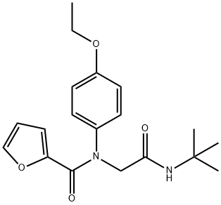 2-Furancarboxamide,N-[2-[(1,1-dimethylethyl)amino]-2-oxoethyl]-N-(4-ethoxyphenyl)-(9CI) Struktur